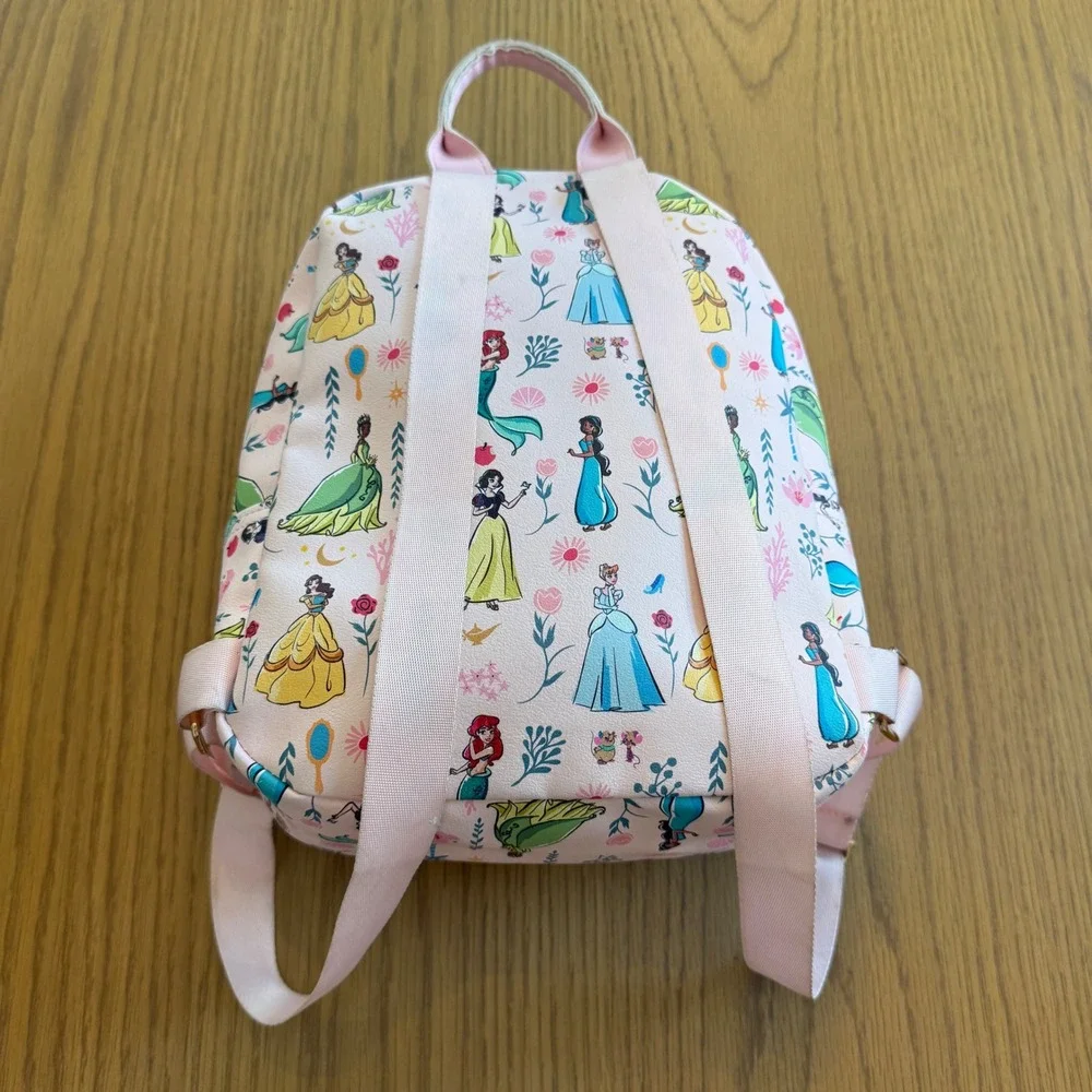 Disney Princess Mini Backpack Womens OS Pink Allover Print Bag